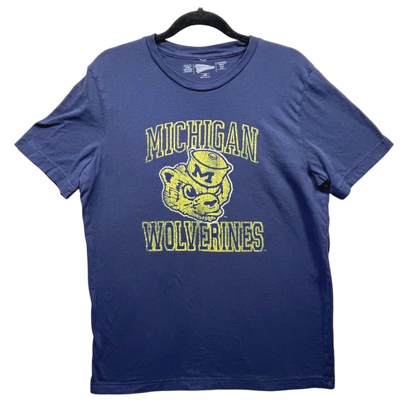Distant Replays Other - Distant Replays Michigan Wolverines T-Shirt Mens Large Navy Blue Graphic Tee